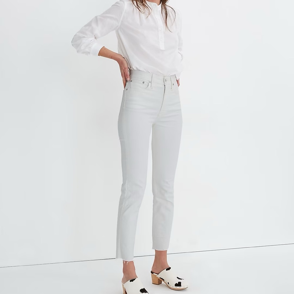 white madewell mom jeans